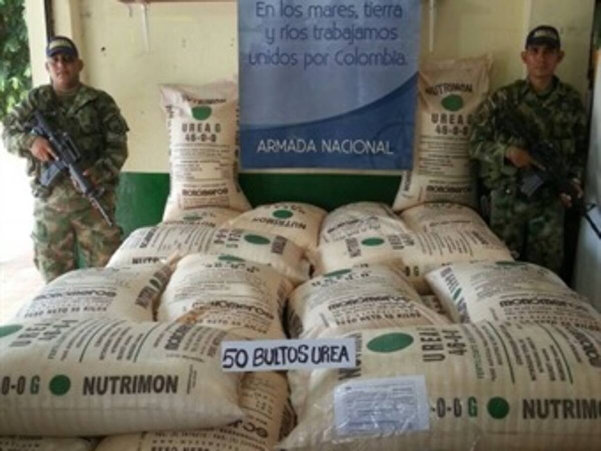 Armada Nacional incauta dos toneladas y media de urea en Bolívar