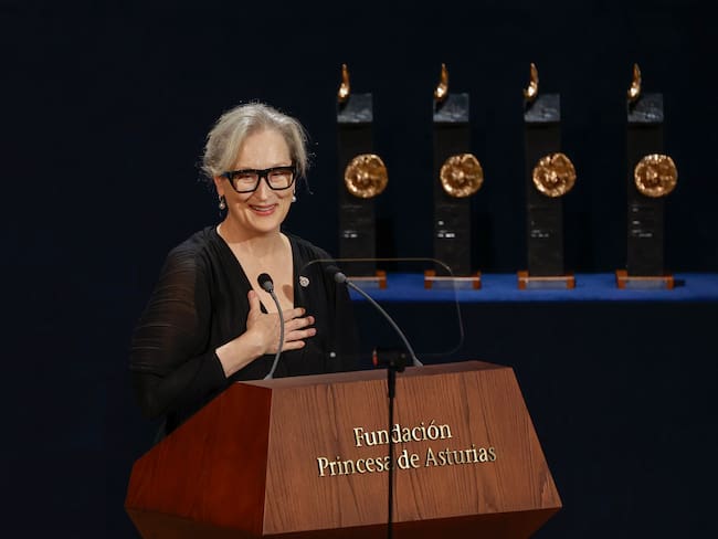 Meryl Streep, actriz estadounidense, en la entrega del Premio Princesa de Asturias de las Artes. Foto: EFE