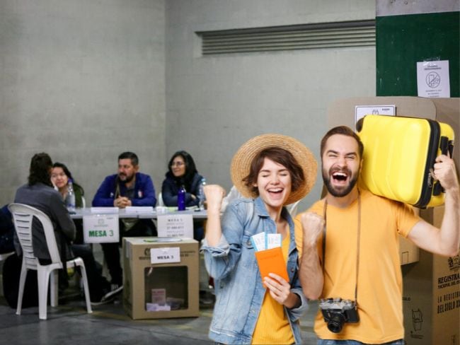 Los jurados de votación pueden ausentarse de la jornada electoral en casos de viaje Foto: Colprensa y Getty Images