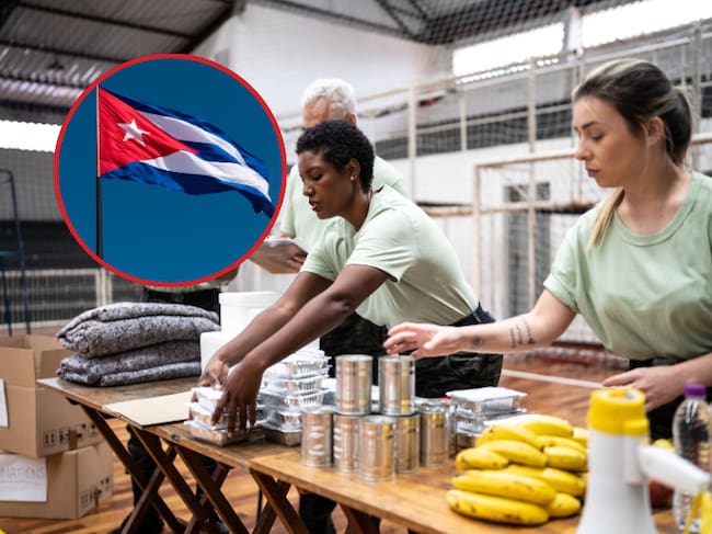 Imagen de referencia | Cargamento de ayuda humanitaria - Bandera Cuba: Getty Images.