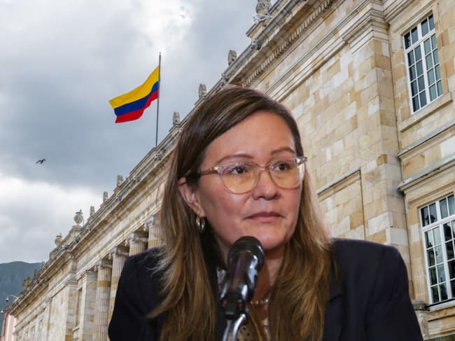 Imagen de referencia | Cielo Rusinque en rueda de prensa: Colprensa / Edificio de gobierno de Colombia: Getty Images.