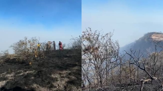 Incendio forestal en Ocaña, Norte de Santander, ya supera las 400 hectáreas. / Foto: Cortesía.