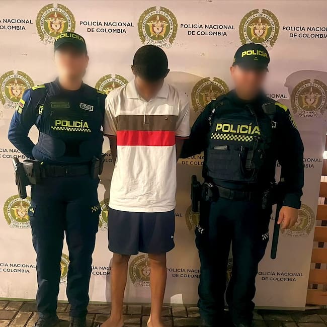 Capturado. // Policía Metropolitana de Cartagena