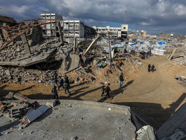 Franja de Gaza tras ataques israelíes. Foto: Abed Rahim Khatib/Anadolu via Getty Images
