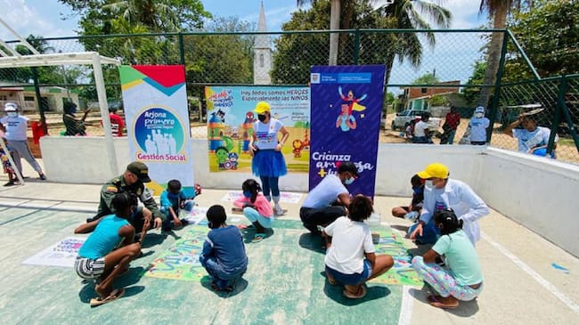 La institución adelantó una jornada lúdico recreativa en el corregimiento de Badel, jurisdicción del municipio de Arjona