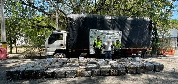 Marihuana incautada- foto policía Antioquia