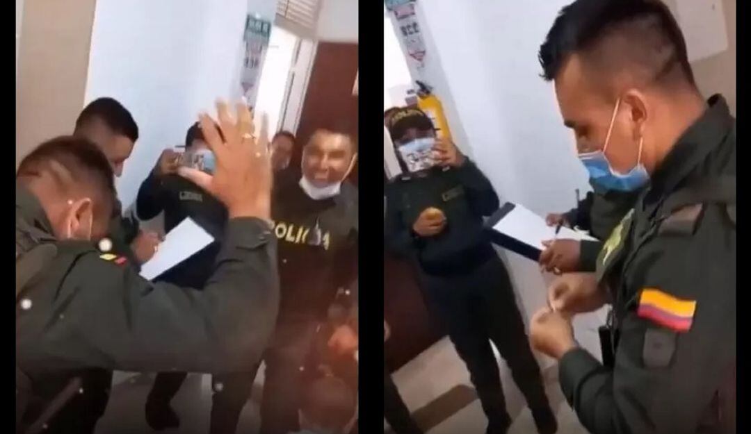 Policía celebró con particular video que no le tocó trabajar en Navidad