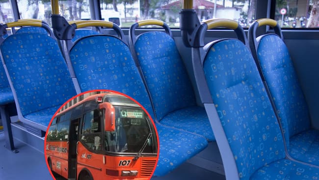 Bus vacío y algunos buses de la ciudad de Pasto (Fotos vía Getty Images y Cortesía)
