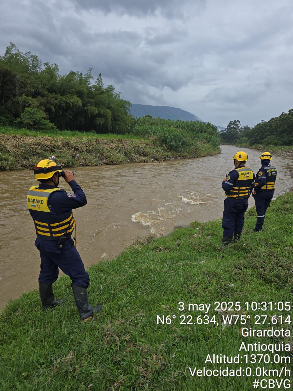 Búsqueda de desaparecidos en las lluvias. Foto: Alcaldía de Medellín.
