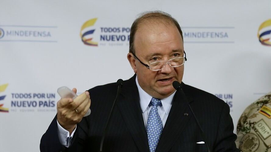 El ministro de Defensa, Luis Carlos Villegas, se refirió a la captura de cuatro personas por parte de las autoridades ecuatorianas en el vecino país, como presuntos disidentes de las Farc. Foto: Colprensa
