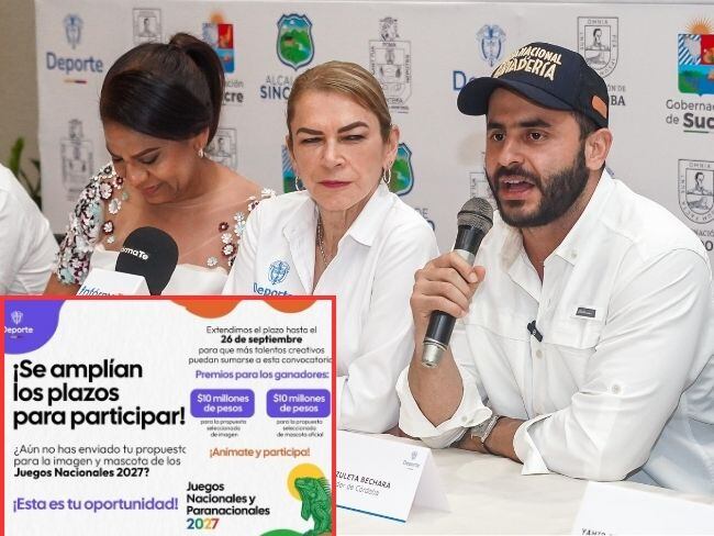 La convocatoria es respaldada por las gobernaciones de Córdoba y Sucre, y por el Ministerio del Deporte.