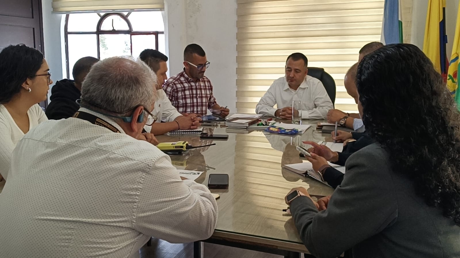 Consejo de seguridad en Villamaría, Caldas. Foto: Unidad de prensa de la Alcaldía de Villamaría.