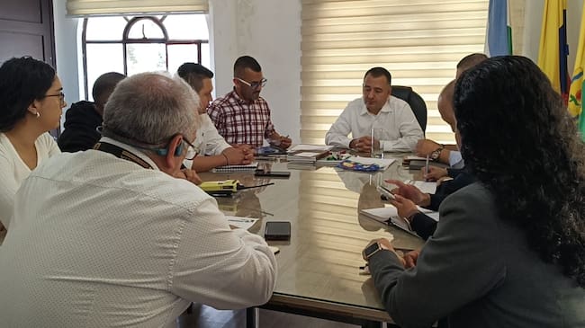 Consejo de seguridad en Villamaría, Caldas. Foto: Unidad de prensa de la Alcaldía de Villamaría.