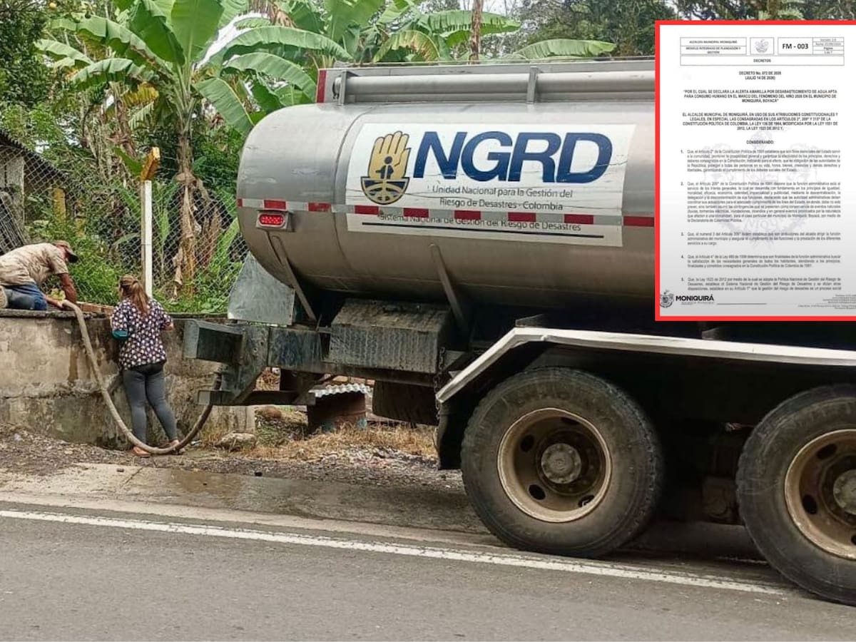 Moniquirá declara alerta amarilla por riesgo de desabastecimiento de agua
