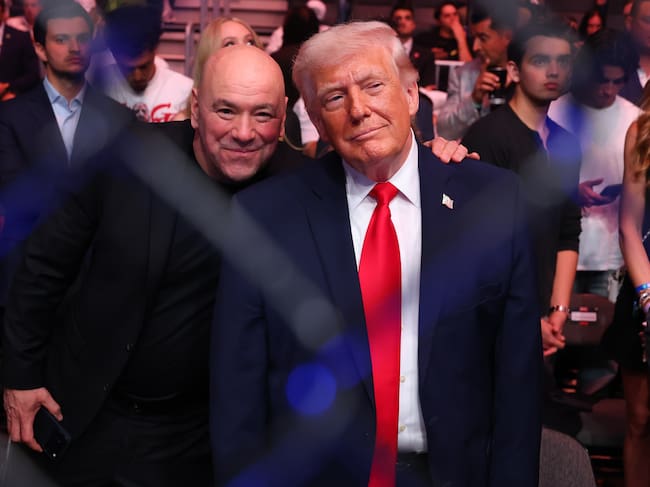 Dana White, presidente de la UFC, y Donald Trump, presidente de Estados Unidos. Foto. Getty Images.