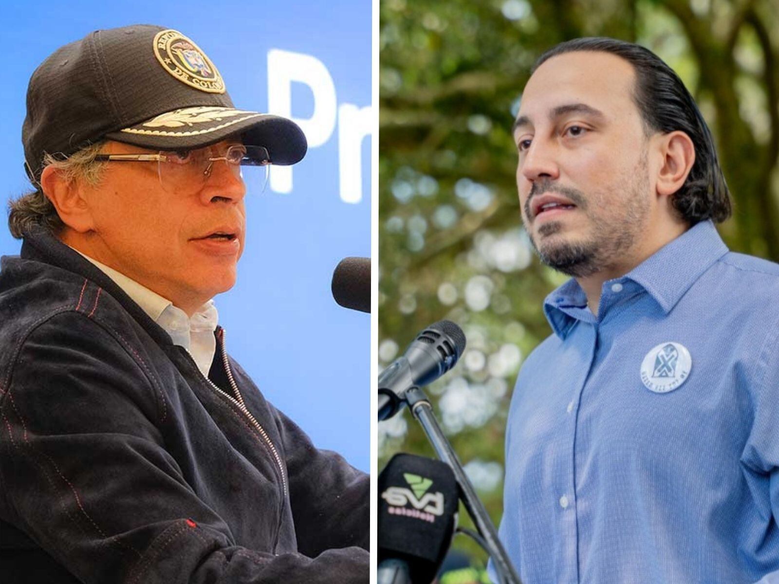 Foto: Presidente Gustavo Petro y gobernador de Risaralda, Juan Diego Patiño. (archivo)