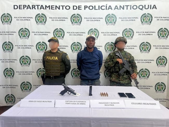 Captura de integrantes del Clan del Golfo en Támesis, Antioquia. Foto: Alcaldía de Támesis.