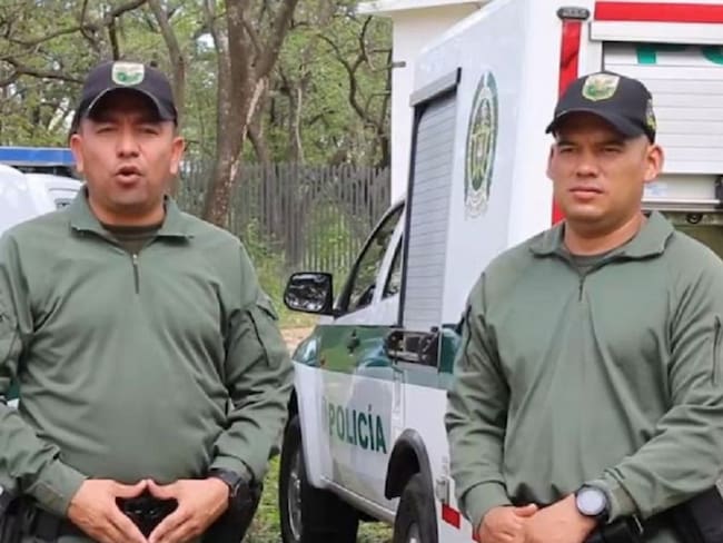 Intendentes William Bareño Ardila y David Reyes Jiménez