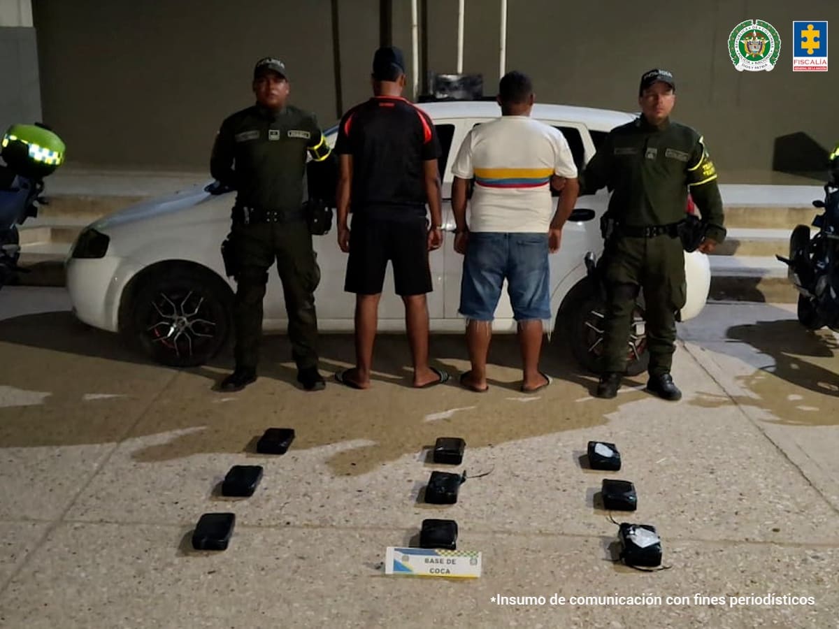 A la cárcel dos hombres capturados con cocaína oculta en un carro en El Carmen de Bolívar