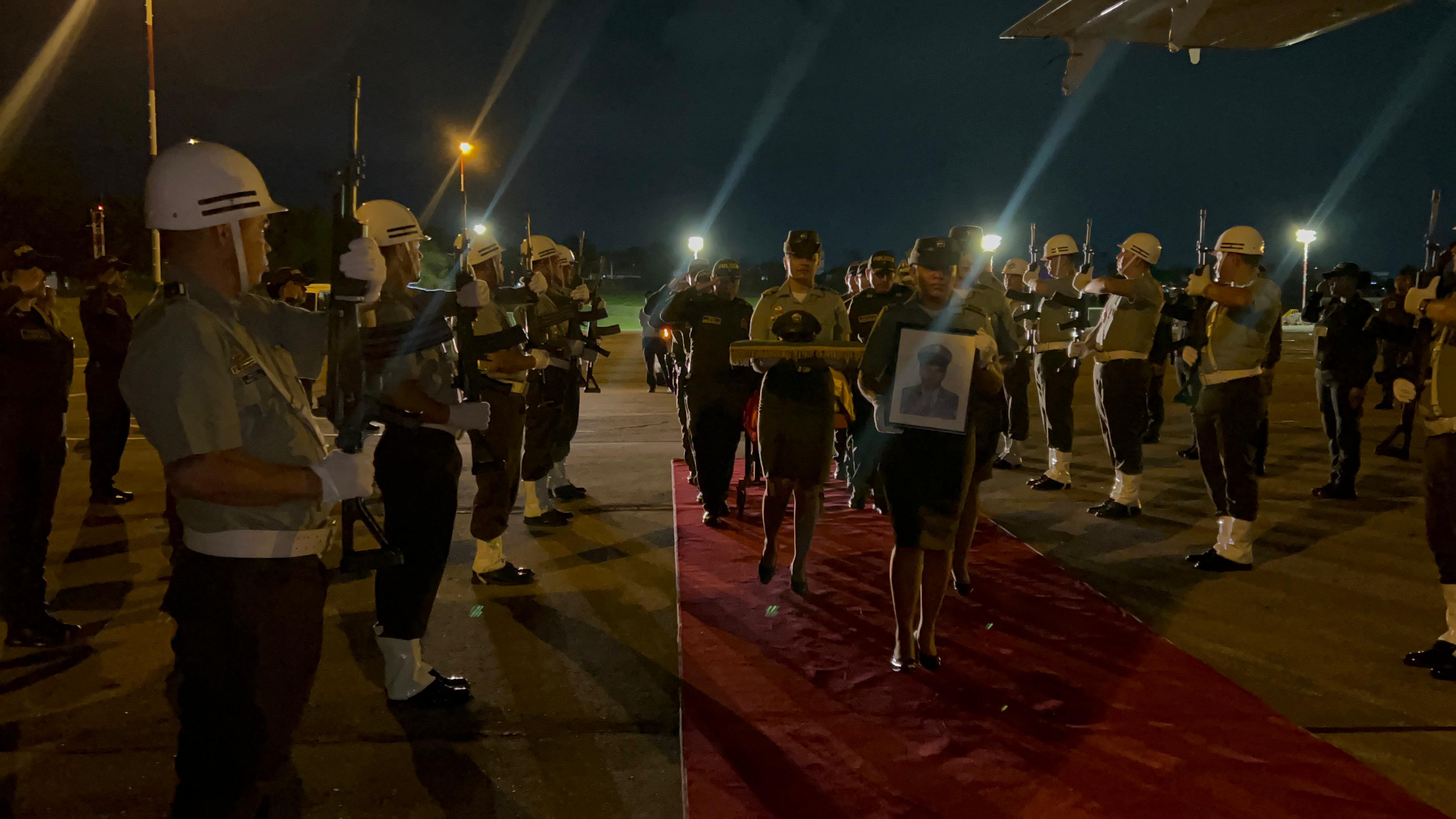 Con honores fue despedido patrullero asesinado en el Catatumbo. / Foto: DENOR.