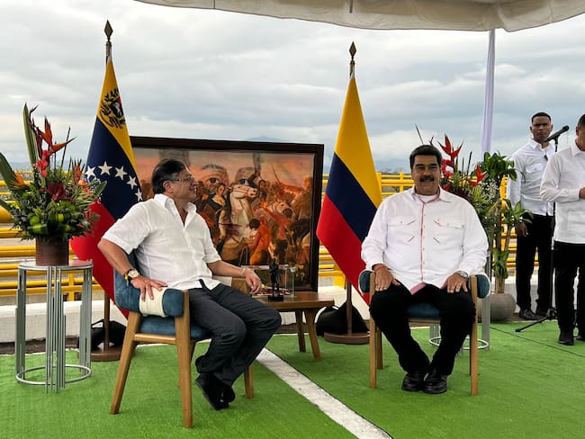 Presidente Gustavo Petro se reúnen con Maduro en zona de frontera. Cortesía: Gobierno de Colombia.