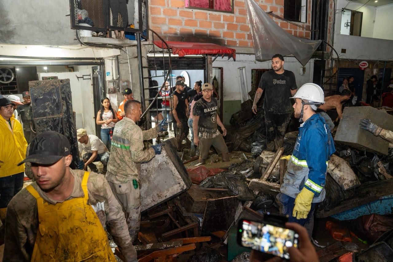 Emergencias por las lluvias en Medellín. Foto: Alcaldía de Medellín.