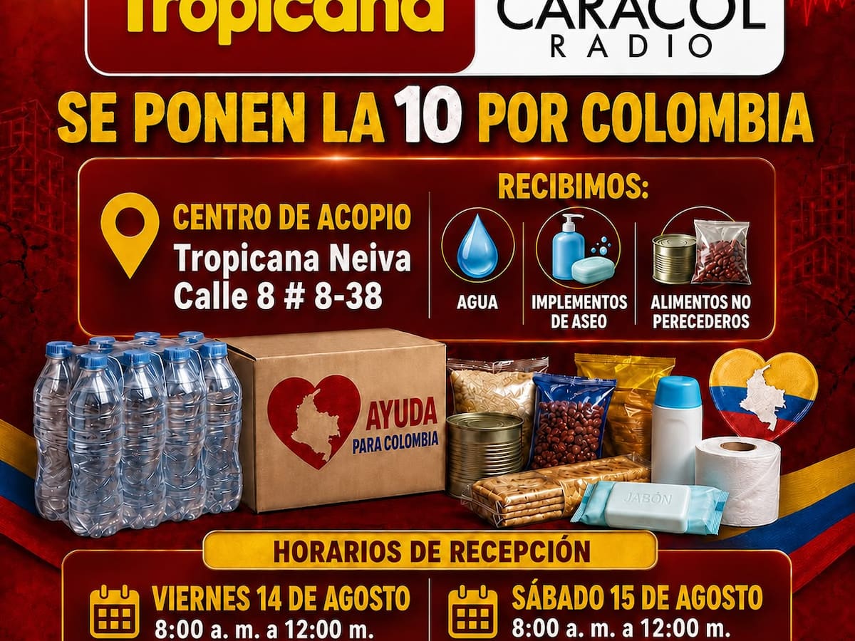 Tropicana Neiva y Caracol Radio unen esfuerzos para ayudar a damnificados por el terremoto
