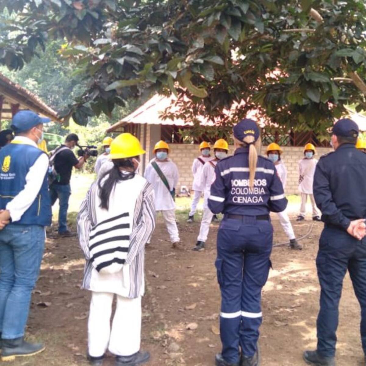 En Ciénaga construyen primera estación de bomberos indígenas del Caribe