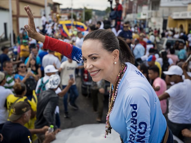 Líder opositora, Maria Corina Machado. EFE/ Miguel Gutiérrez