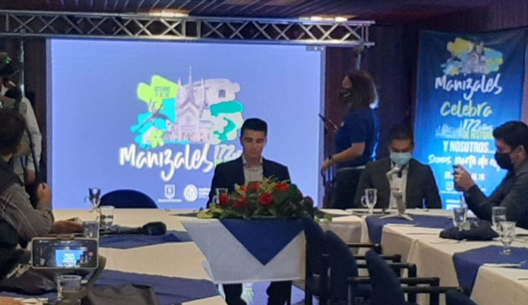 Presentación de la agenda del cumpleaños 172 de Manizales