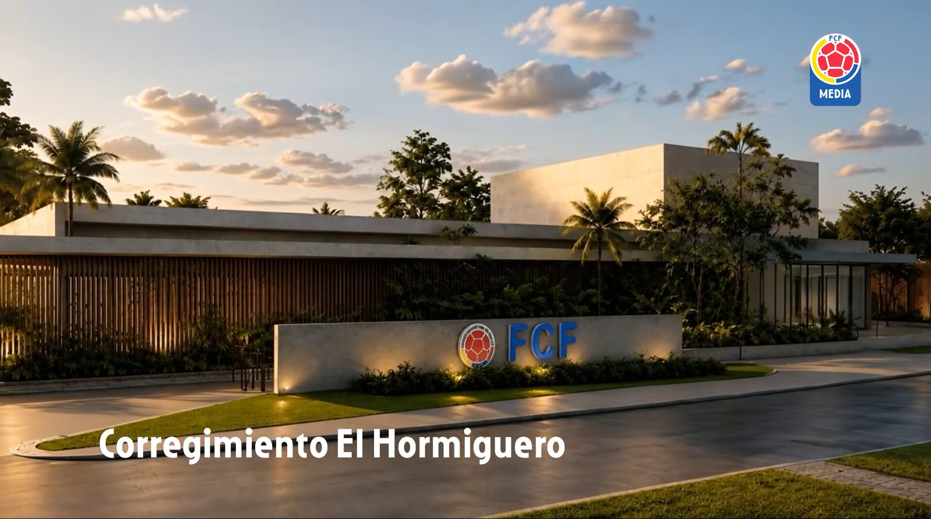 Imagen de referencia de cómo se vería el complejo deportivo de la Selección Colombia en Cali, llamado "Corregimiento el Hormiguero" (Crédito: Selección Colombia - Youtube)