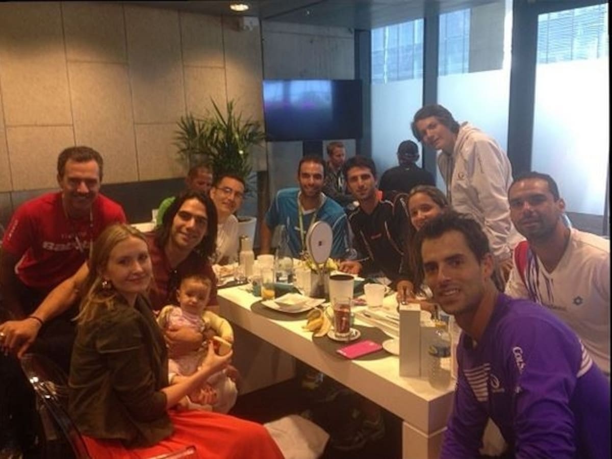 Falcao y los tenistas colombianos: Como en familia