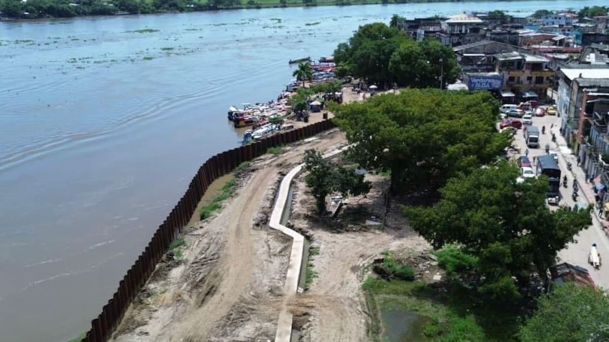 Protección de la orilla del Gran Malecón de Magangué alcanza un 97%