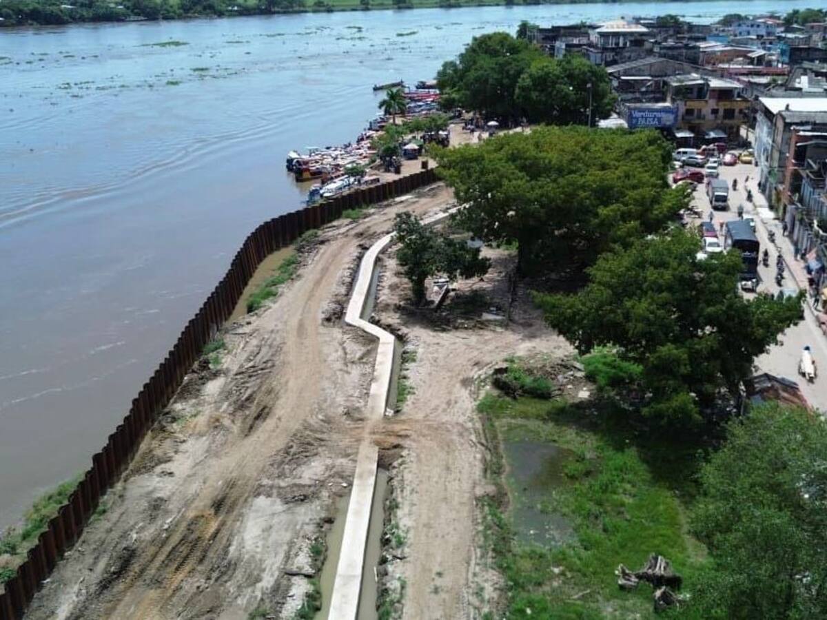 Protección de la orilla del Gran Malecón de Magangué alcanza un 97%