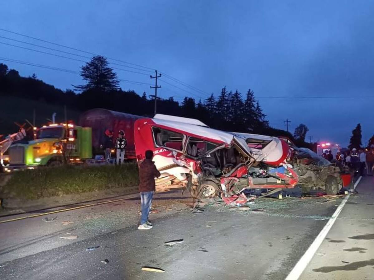 Accidente en la vía Chocontá– Bogotá deja un muerto y siete heridos