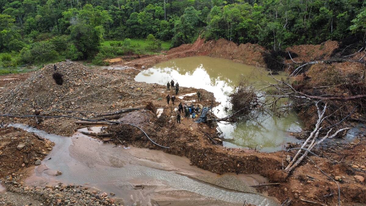 Destruyen elementos utilizados para la minería ilícita en el Putumayo