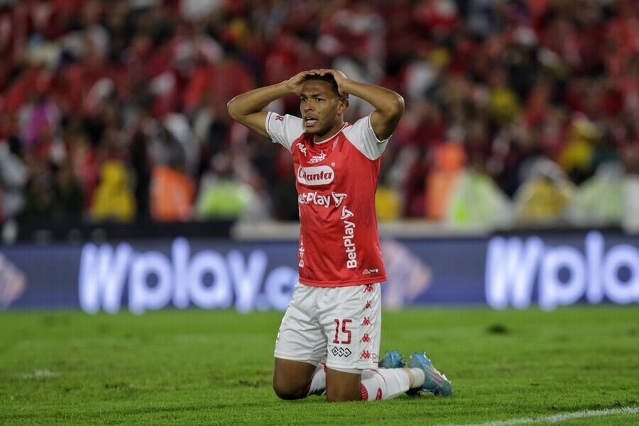 Jeferson Rivas en el empate a cero entre Santa Fe y Junior / Colprensa