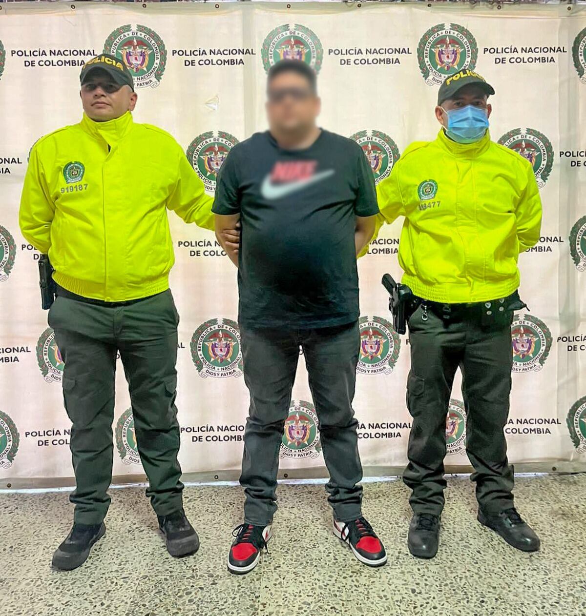 Captura de 'Mateíto'. Cortesía: Dijin de Policía.