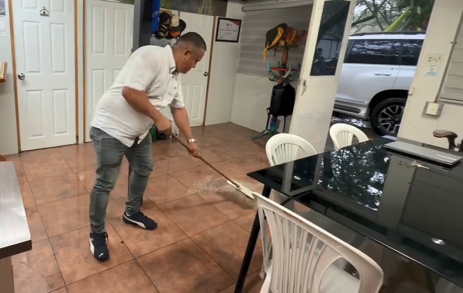 La oficina del alcalde de La Pintada se inunda cada vez que llueve. Foto: Alcaldía de La Pintada.