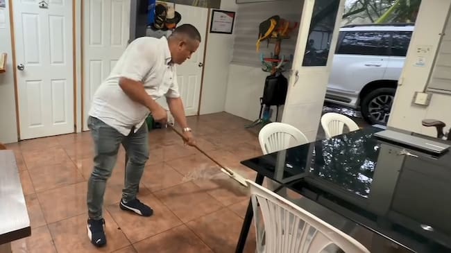 La oficina del alcalde de La Pintada se inunda cada vez que llueve. Foto: Alcaldía de La Pintada.
