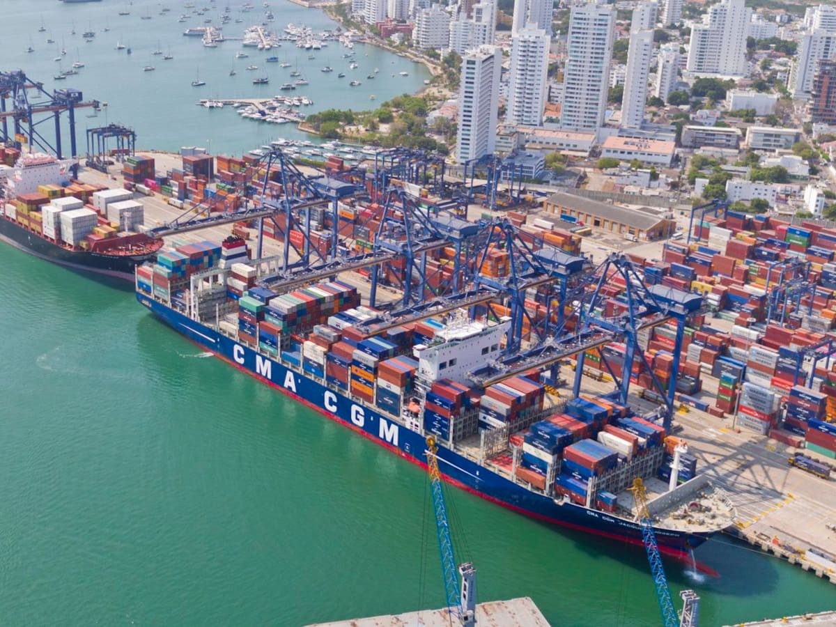 En 2024, Cartagena fue la zona que más buques de carga recibió en Colombia