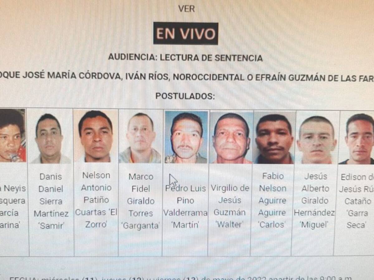 Inicia lectura de sentencia contra alias Karina y otros 8 ex Farc - EP