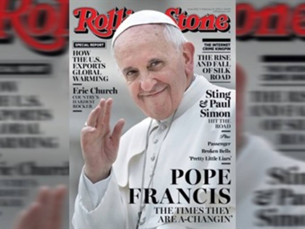 El papa es portada de la revista Rolling Stone