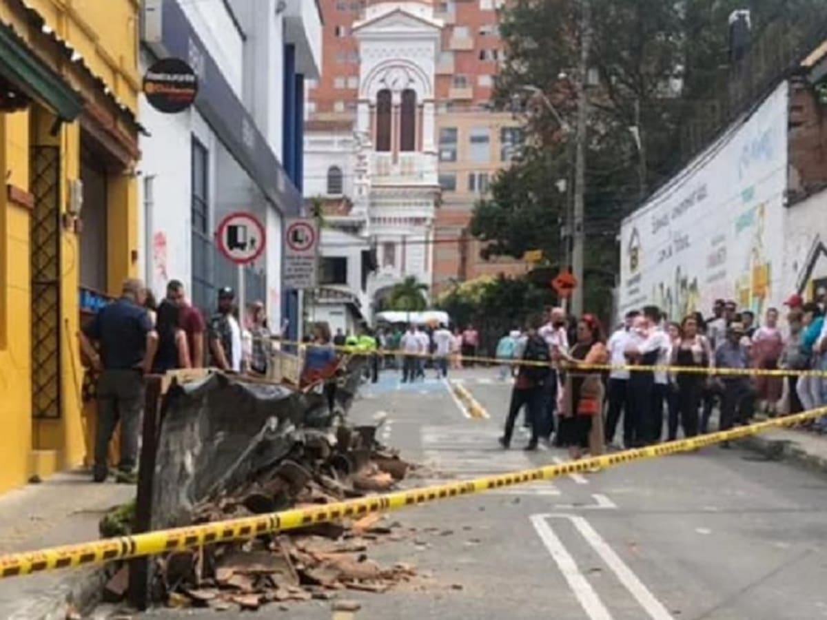 Un desplome estructural en un restaurante dejó dos lesionados en Sabaneta