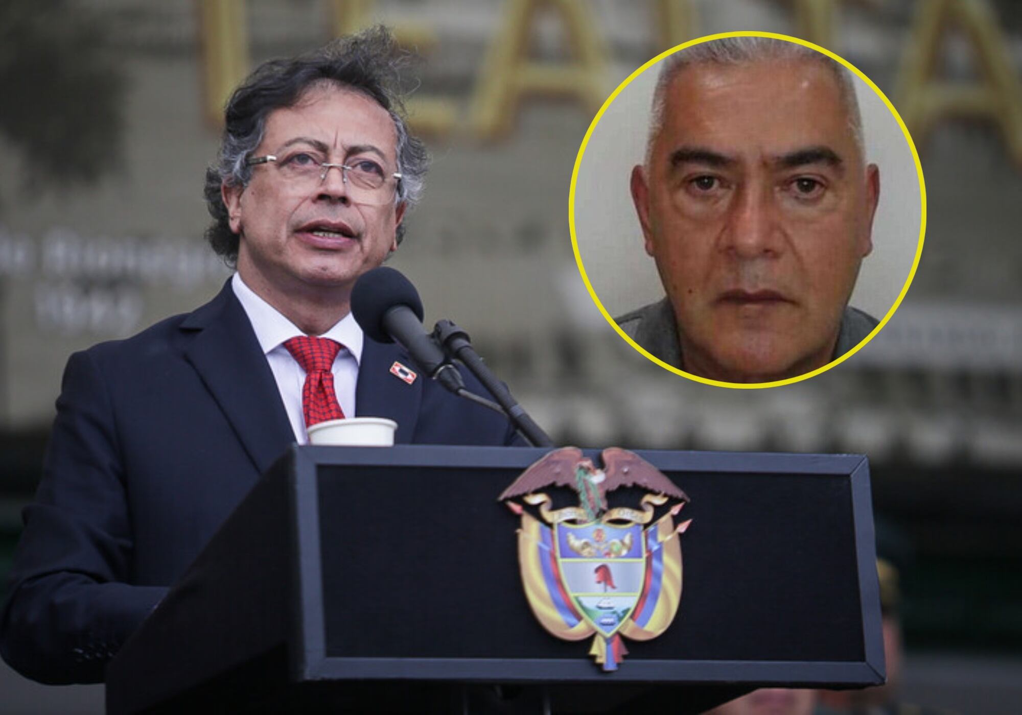 Presidente Gustavo Petro y alias 'papá Pitufo'. Foto: Colprensa.