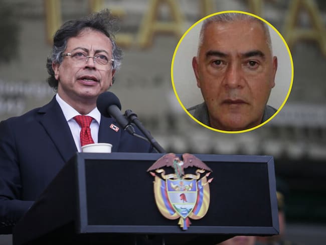 Presidente Gustavo Petro y alias 'papá Pitufo'. Foto: Colprensa.