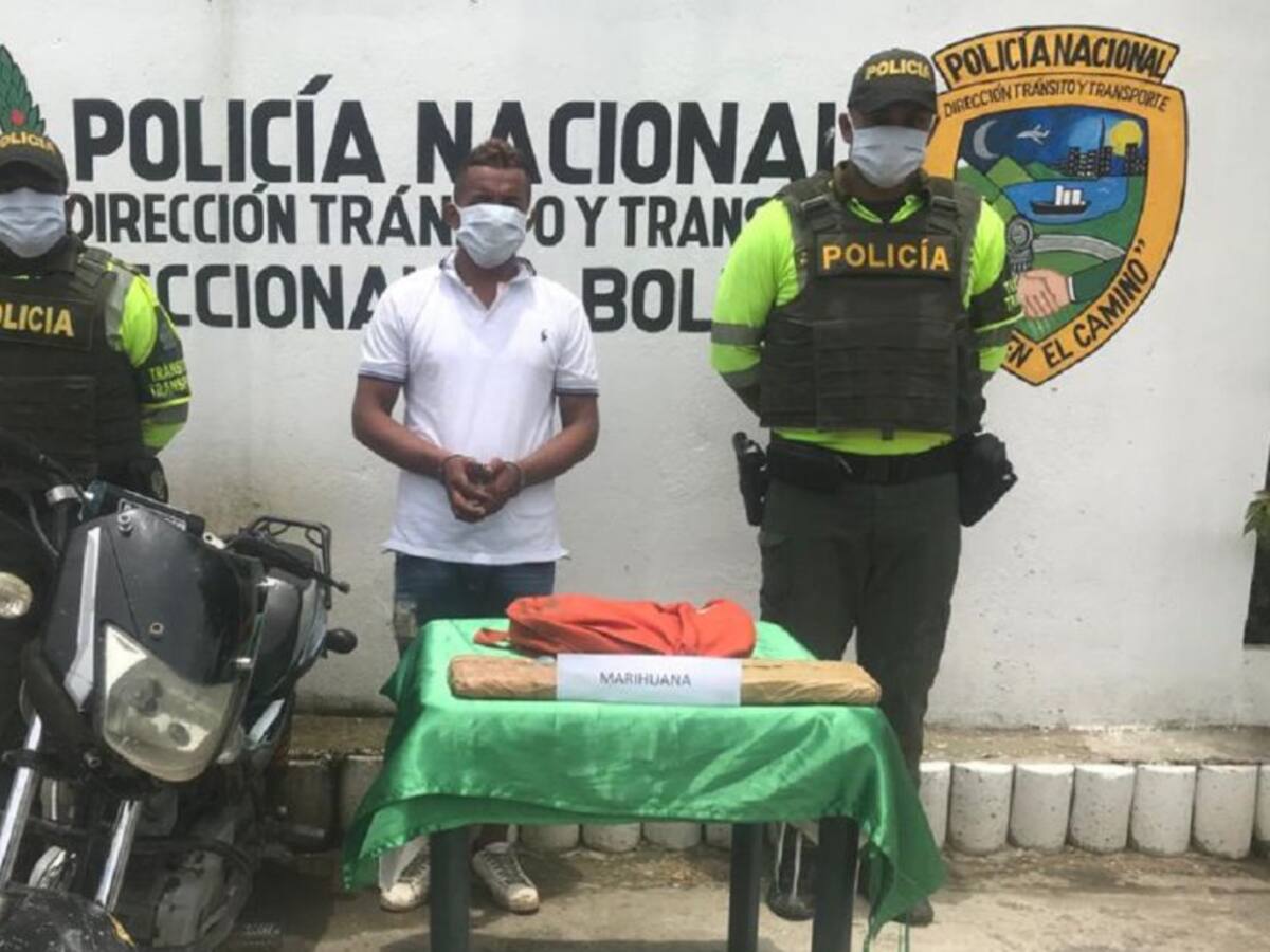 Capturado hombre tras escapar de la policía por portar marihuana en Bolívar