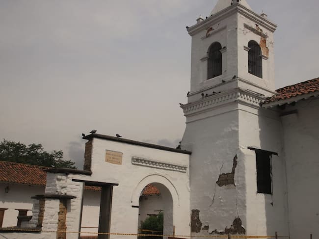 Iglesia La Merced afectada por el terremoto del 10 de agosto del 2026. Foto: Alcaldía de Cali