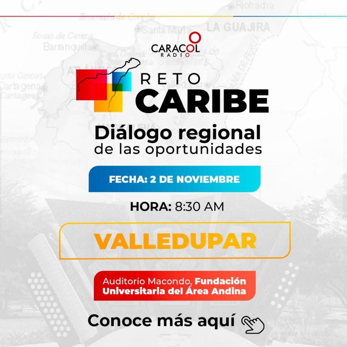 Caracol Radio realiza Reto Caribe en Valledupar, se analizarán los retos para el 2024