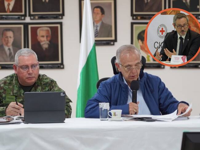 Iván Velásquez y el general Helder Giraldo en consejo de seguridad. Cortesía: Ministerio de Defensa.
